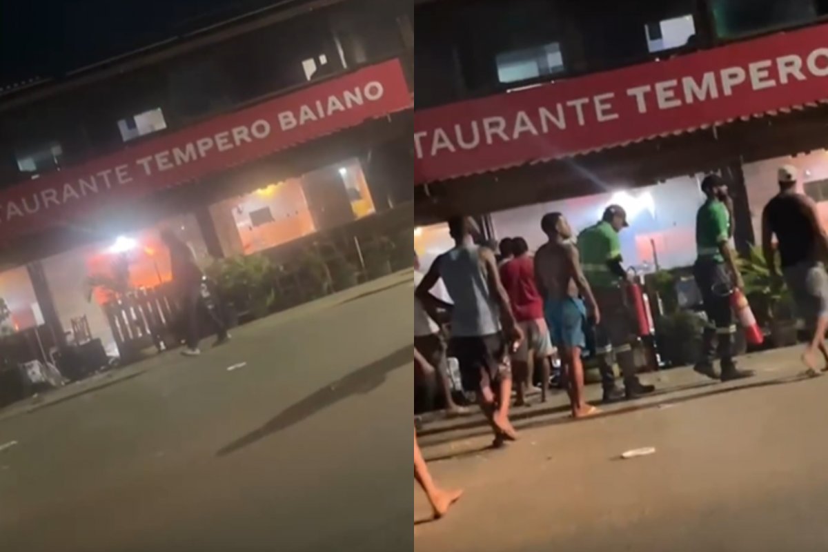Vídeo: Incêndio atinge restaurante em distrito no sul da Bahia e deixa seis feridos