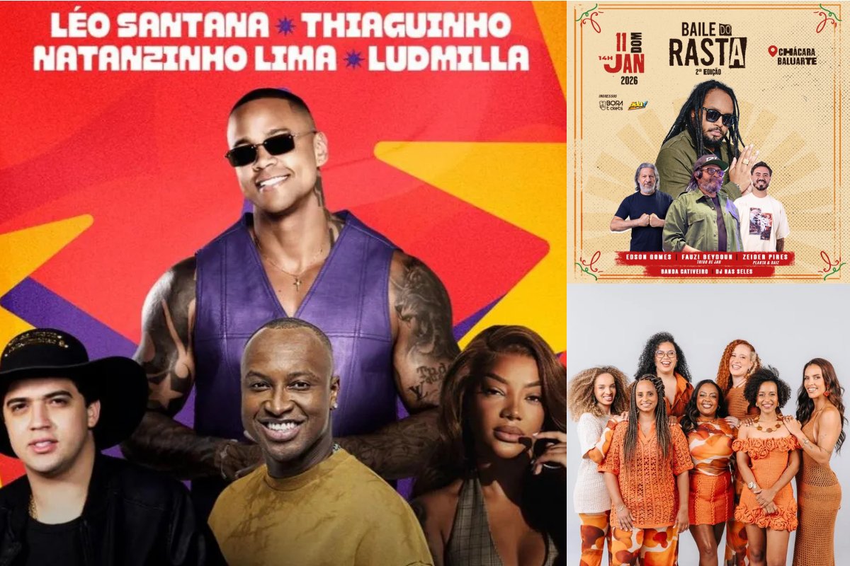 Baile da Santinha, Baile do Rasta e Sambaiana: confira a agenda cultural deste fim de semana