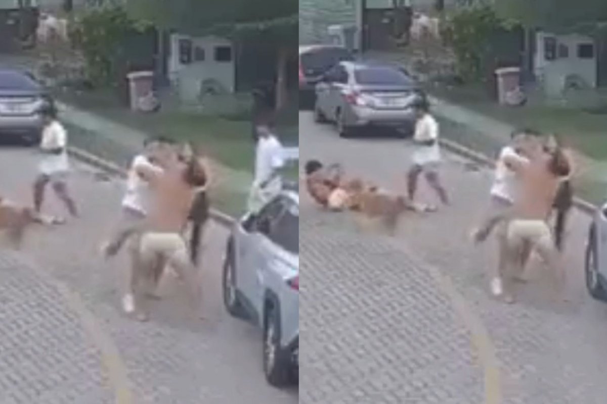 Vídeo: Briga entre jogadores do Fortaleza com vizinhos viraliza nas redes sociais 