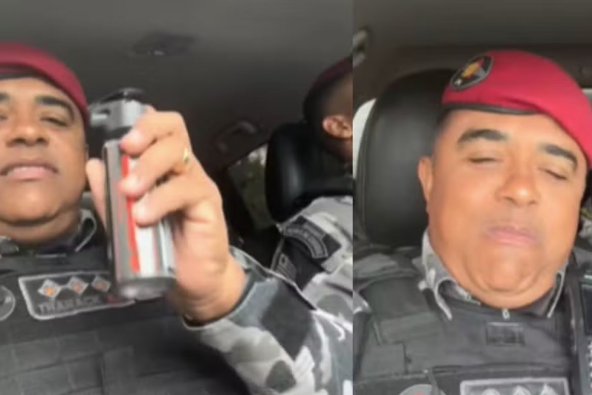 Vídeo: subcomandante da PM é investigado após disparar propositalmente spray de pimenta em viatura fechada no Piauí