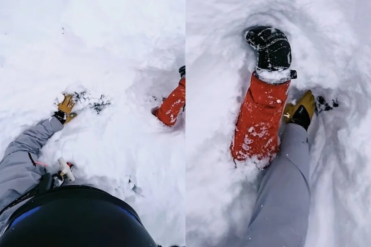 Vídeo: esquiador é salvo nos Alpes suíços após ficar soterrado sob mais de 40 cm de neve em avalanche