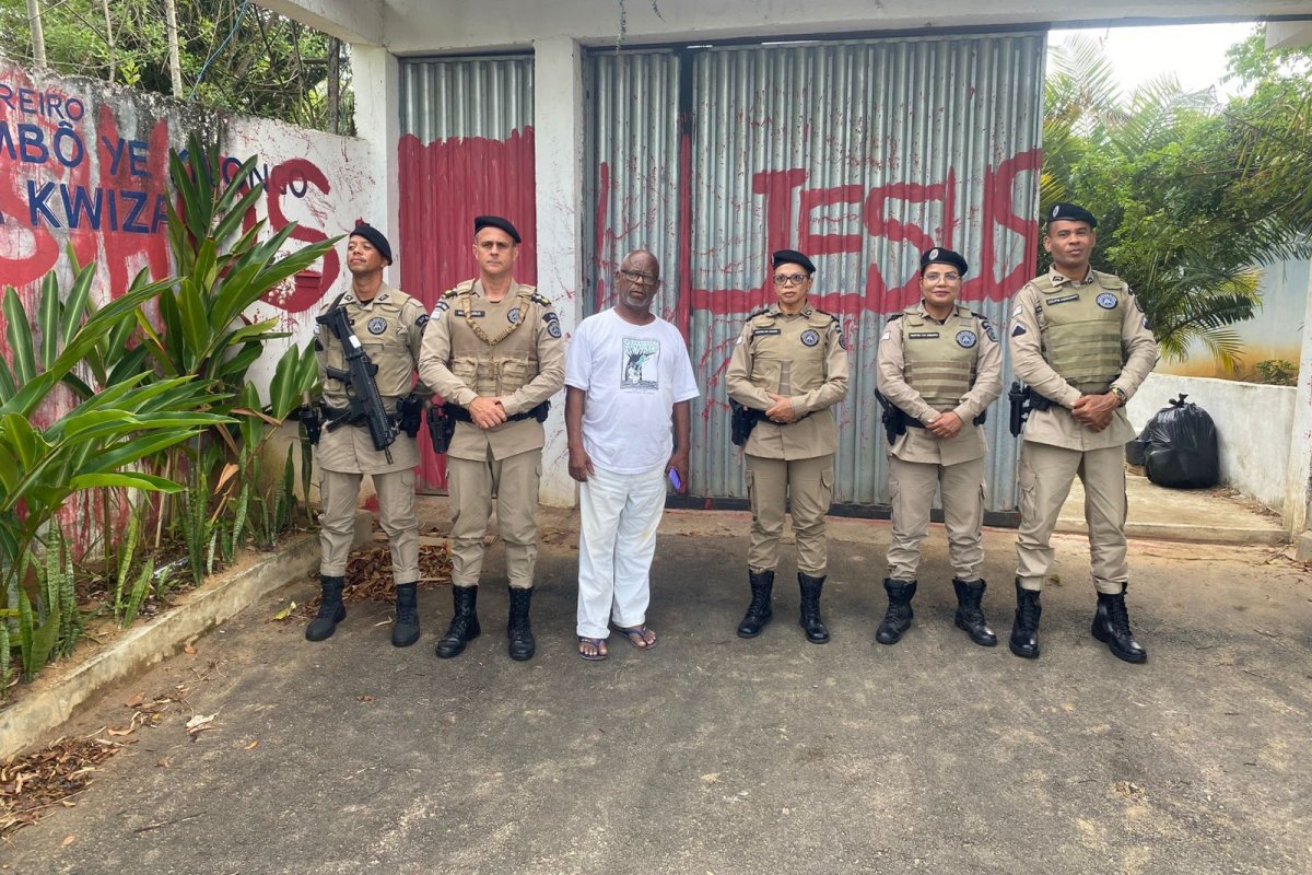PM reforça proteção em terreiro de Cajazeiras após ato de vandalismo
