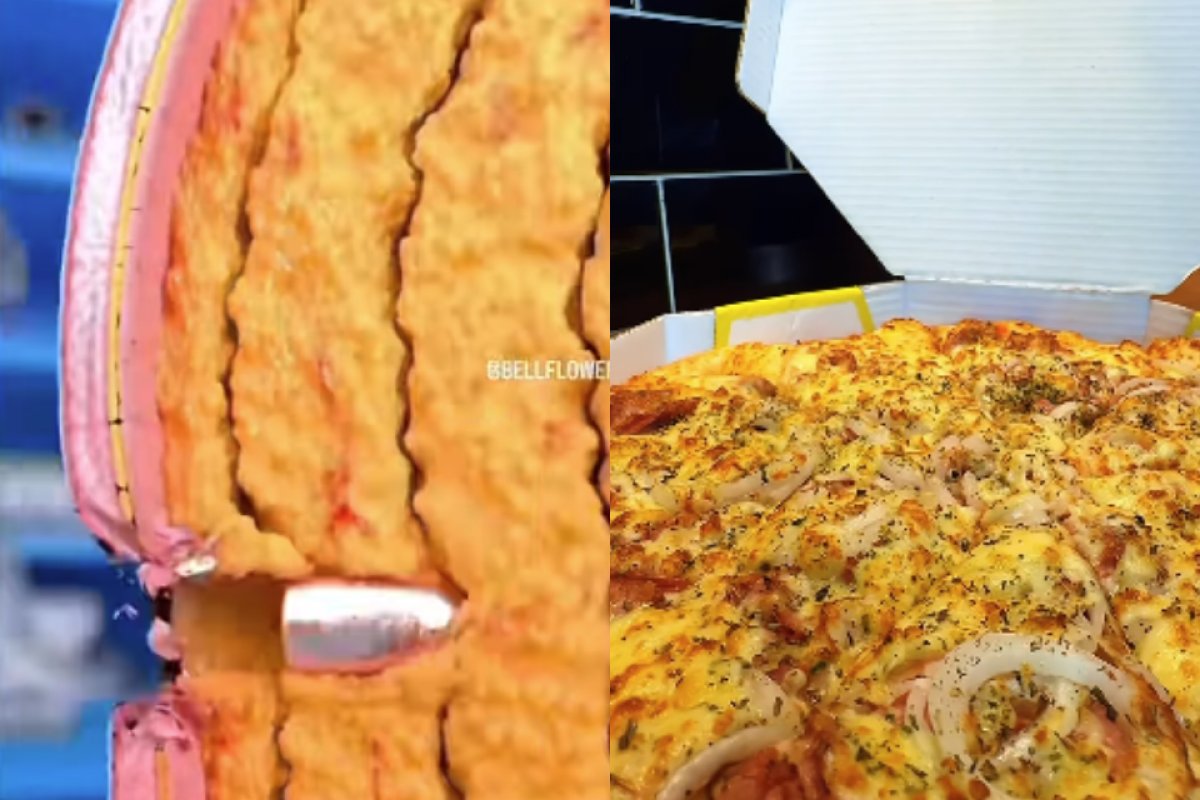 Pizzaria divide opiniões ao sugerir que excesso de gordura pode proteger corpo de tiro: 'compre nossas pizzas e salve a sua vida'