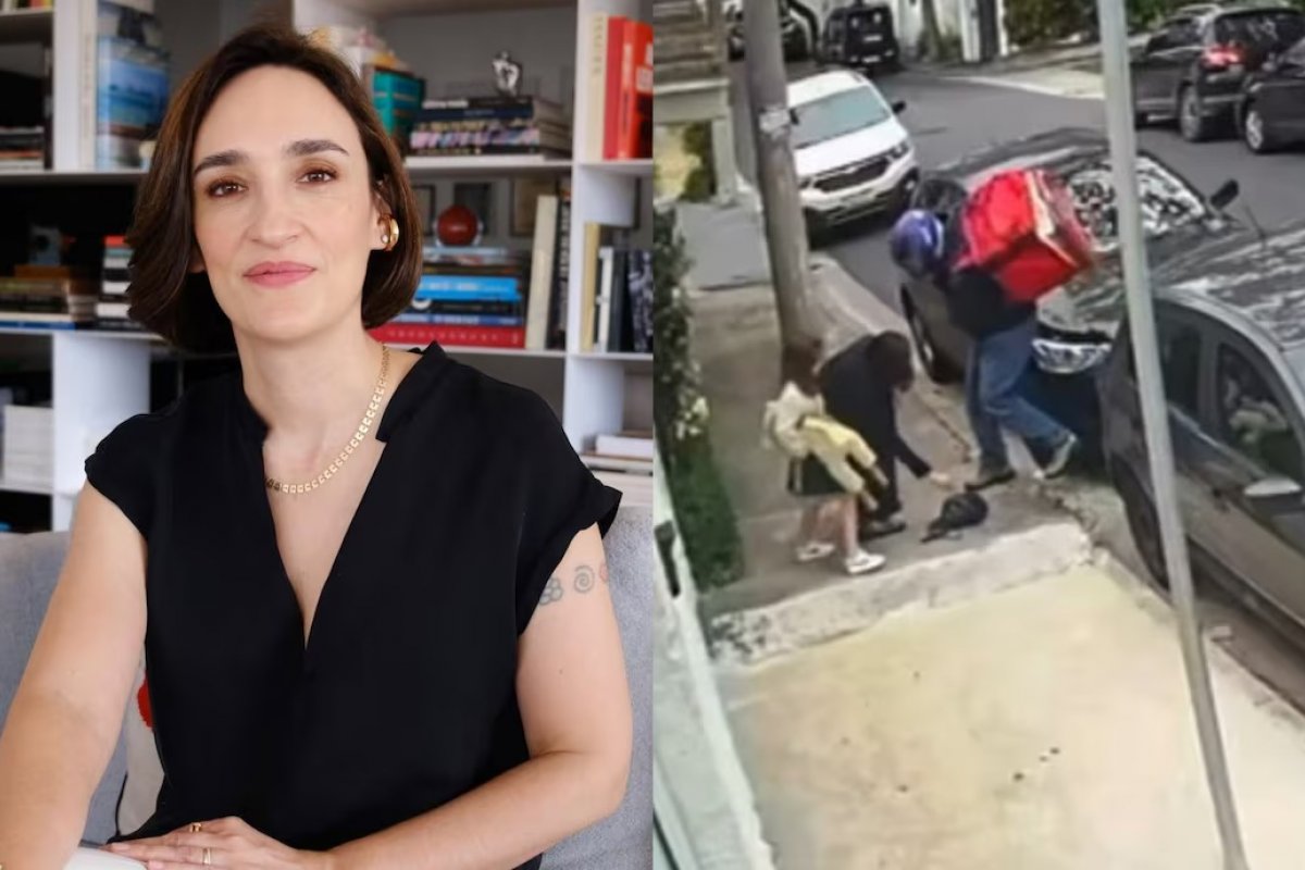 Vídeo: Jornalista Maria Prata, esposa de Pedro Bial, é assaltada enquanto caminhava com filha em São Paulo