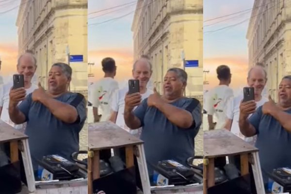 [VÍDEO: Ney Matogrosso é confundido com Caetano Veloso no Centro Histórico de Salvador]