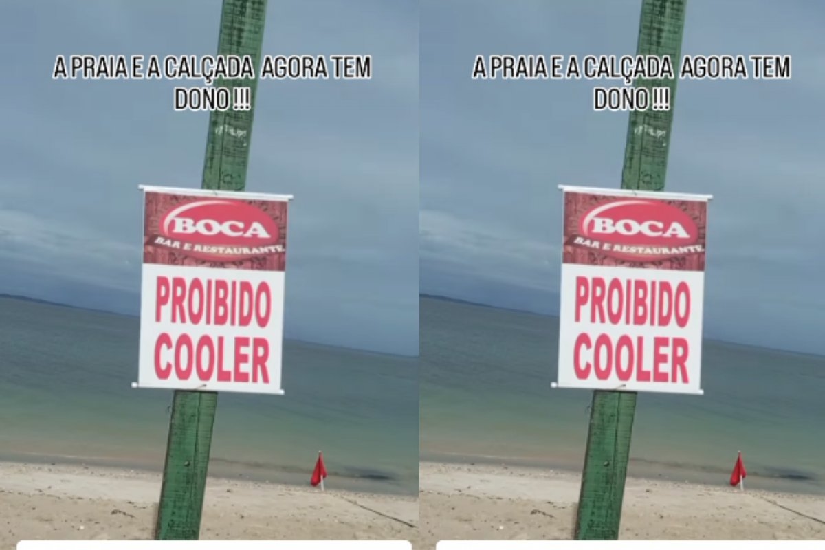 Vídeo: Denúncia expõe prática abusiva de bar na Ribeira: 'a praia e a calçada agora têm dono'; entenda