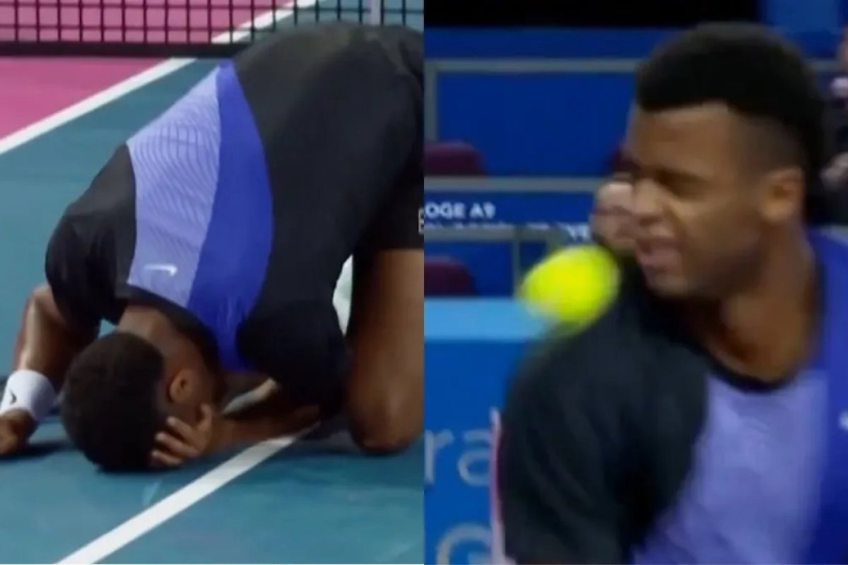 Vídeo: tenista abandona competição após acertar bola no próprio olho