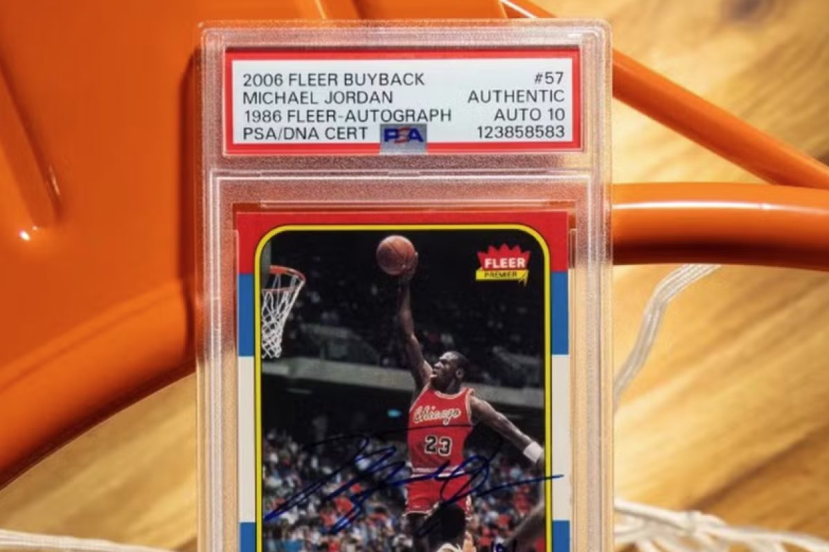 Card autografado de Michael Jordan há 20 anos é vendido por R$ 5 milhões em leilão