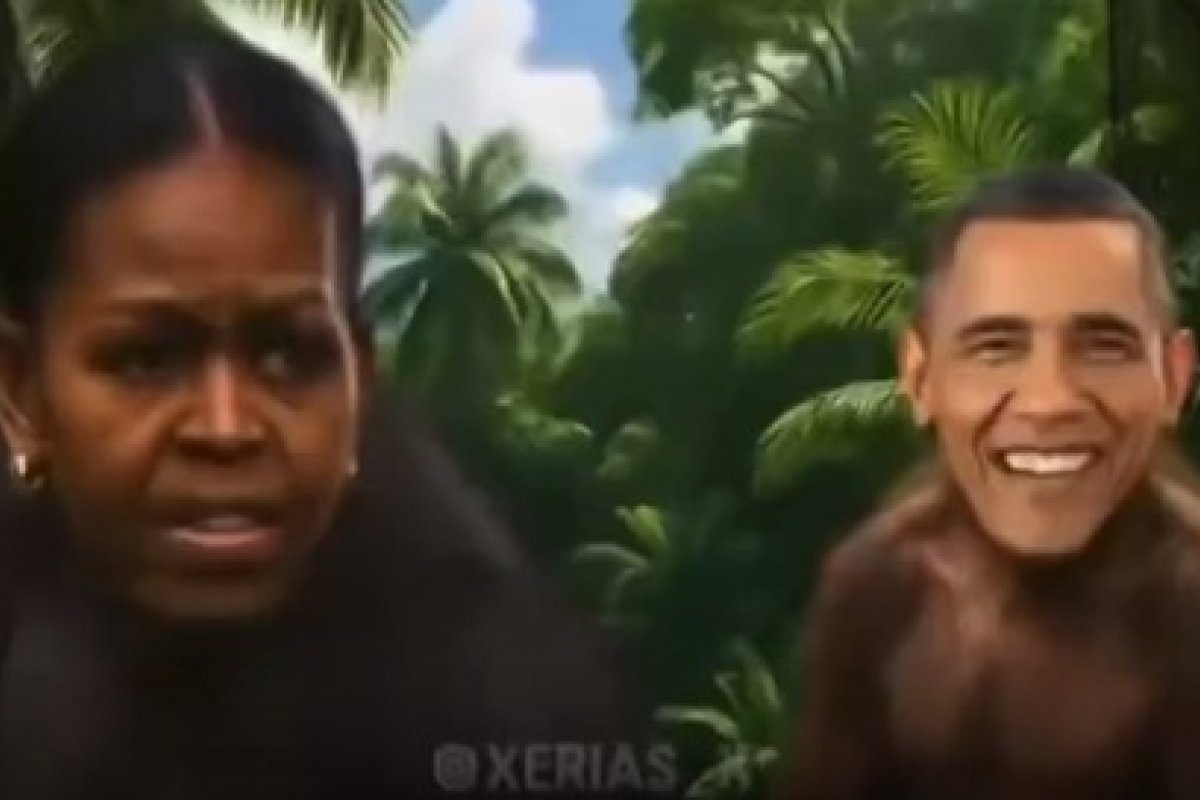 Casa Branca se pronuncia sobre postagem com montagem de casal Obama como macacos e conteúdo é derrubado das redes