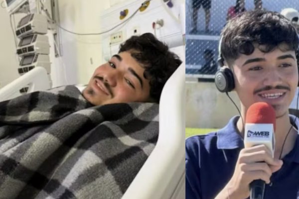 [VIDEO: Radialista que ficou em estado grave após acidente recebe alta e é recebido com fogos por familiares]