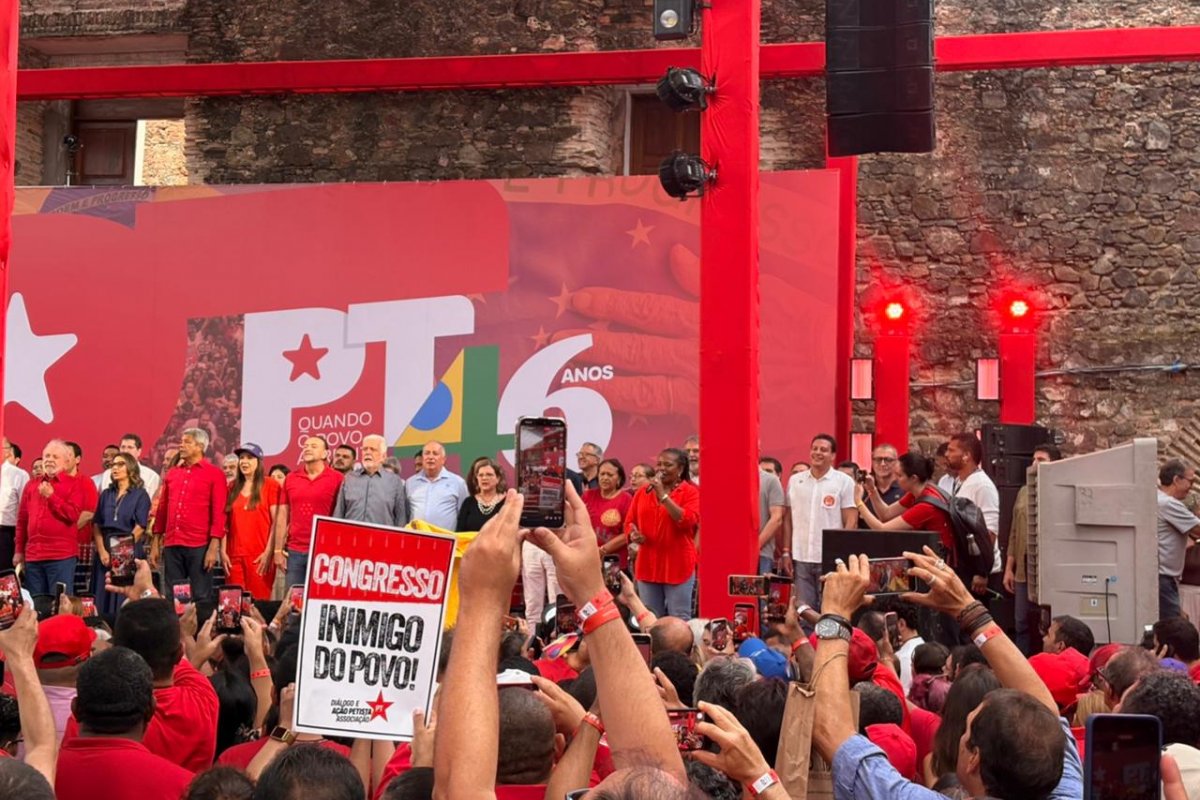 “O PT nasceu com muita adversidade”, diz Lula em evento em comemoração aos 46 anos do partido