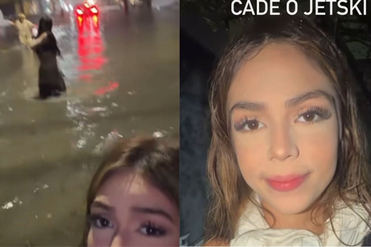 Vídeo: Melody fica abandona veículo, após ficar presa em enchente no Rio de Janeiro