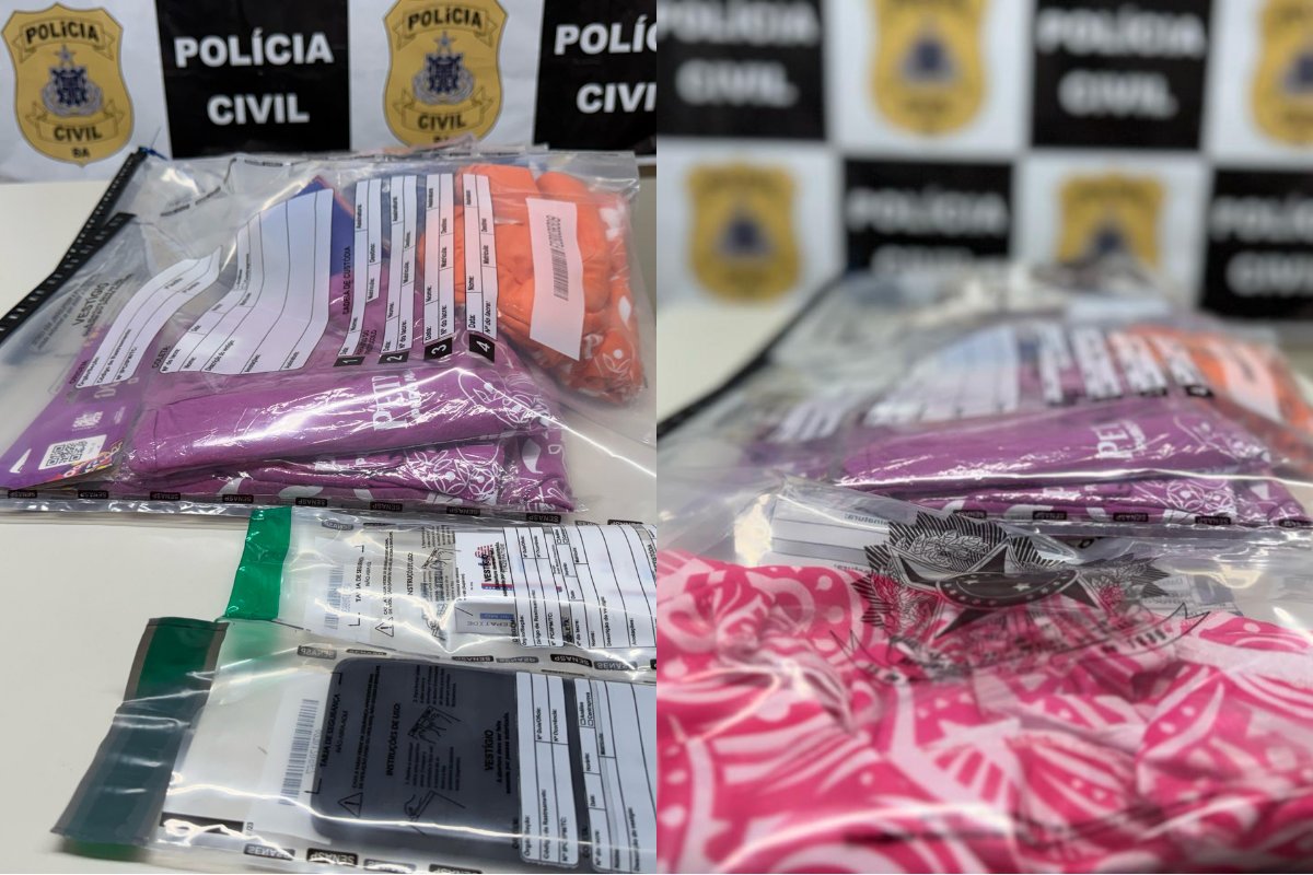 Três homens são presos com mais de 150 abadás irregulares e canetas emagrecedoras em Salvador