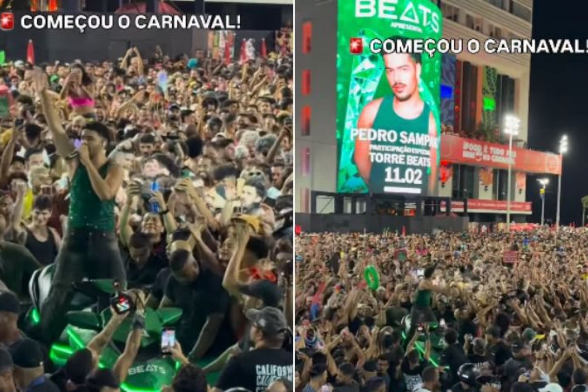 Vídeo: Pedro Sampaio surge montado em jet ski na Barra, em Salvador 