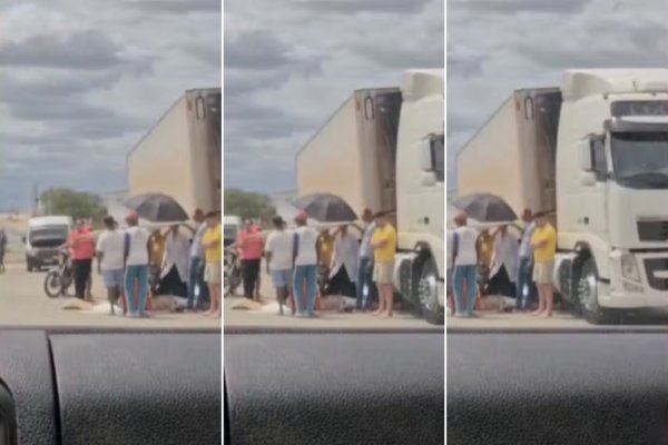 [Caminhoneiro fica em estado grave após ser prensado pelo próprio veículo na BR-324]