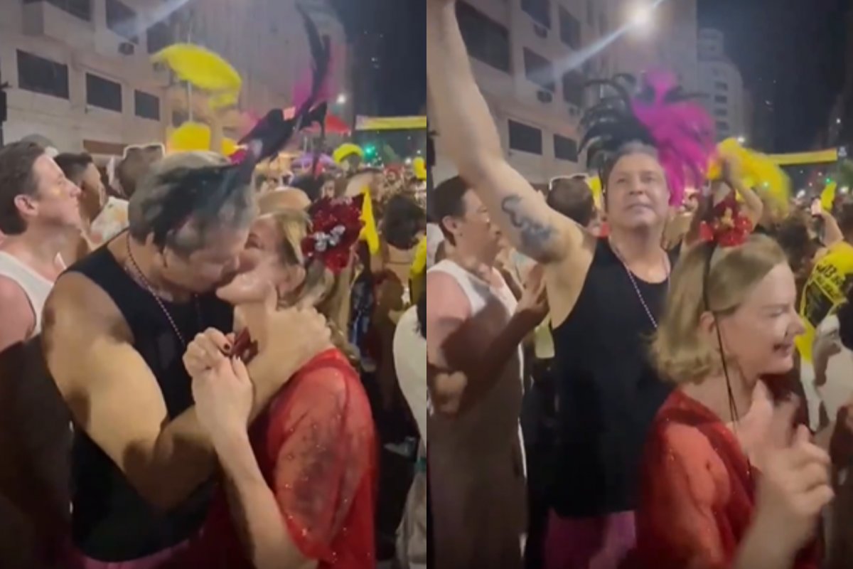 Vídeo: "Gosto de democracia": Lindbergh e Gleisi se beijam em bloco de Carnaval no RJ