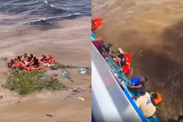 [Vídeo: Naufrágio deixa dois mortos no Encontro das Águas, em Manaus]