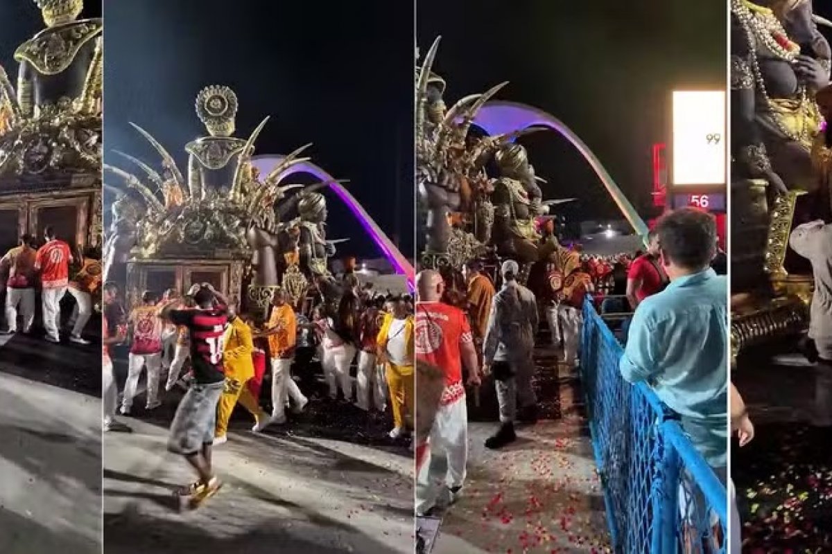 Carro alegórico da União de Maricá atropela cinco pessoas na Sapucaí e deixa uma vítima em estado grave