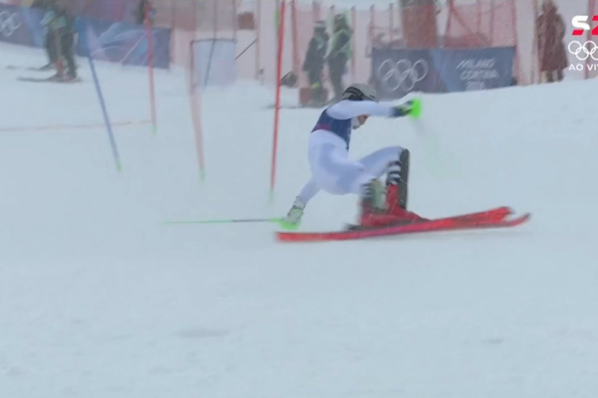 Lucas Pinheiro cai no slalom e perde chance de segunda medalha olímpica 