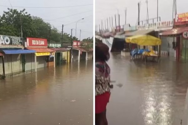 [Chuvas fortes alagam ruas de Xique-Xique; cidade é uma das 95 em alerta vermelho]