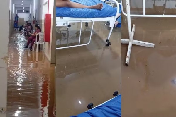 [Hospital fica alagado após temporal e pacientes ficam “ilhados”]