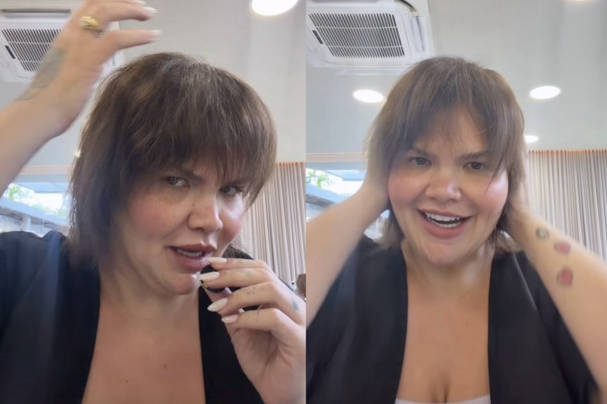 Thais Carla mostra cabelos naturais após retirar mega hair e especialista explica mudanças nos fios após bariátrica!