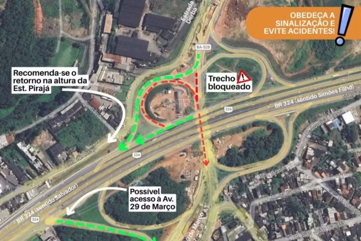 Trecho de via na região da Estação Pirajá será bloqueado para obras do VLT