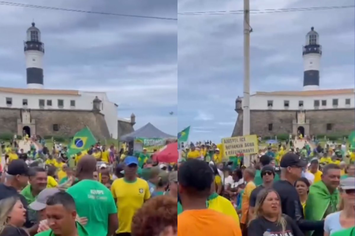 Vídeo: Oposição realiza protestos contra Lula e Salvador recebe ato no Farol da Barra