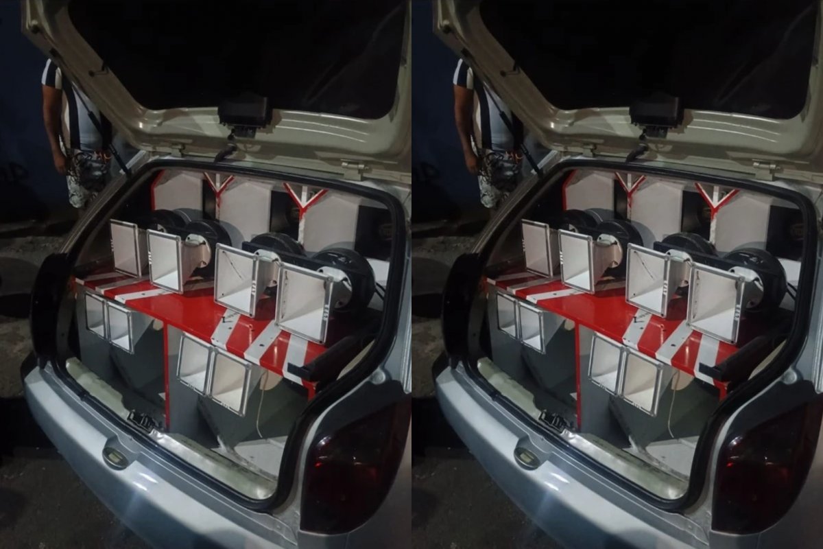 PM apreende carro com “paredão” durante operação em Salvador
