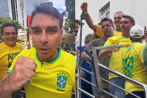 [Flávio Bolsonaro participa de primeiro ato com pré-candito à presidência em SP]