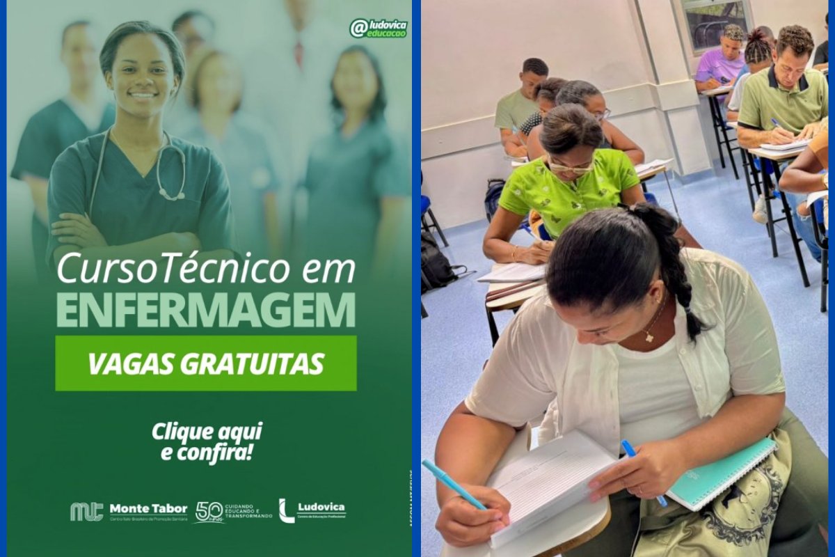Instituição oferece bolsas de estudo para curso de técnico de enfermagem em Salvador