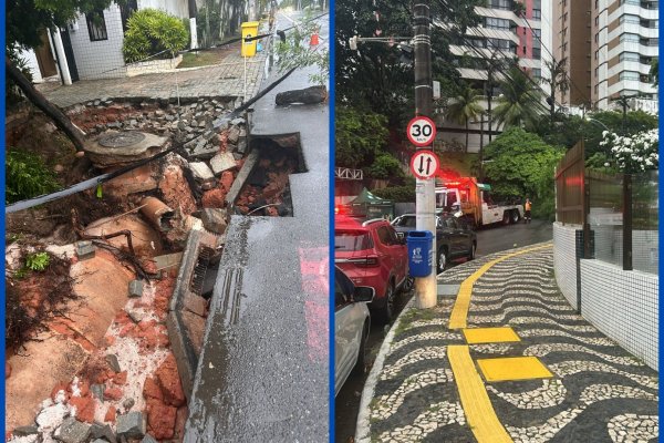 [Temporal abre cratera e provoca queda de árvores em diferentes pontos de Salvador]