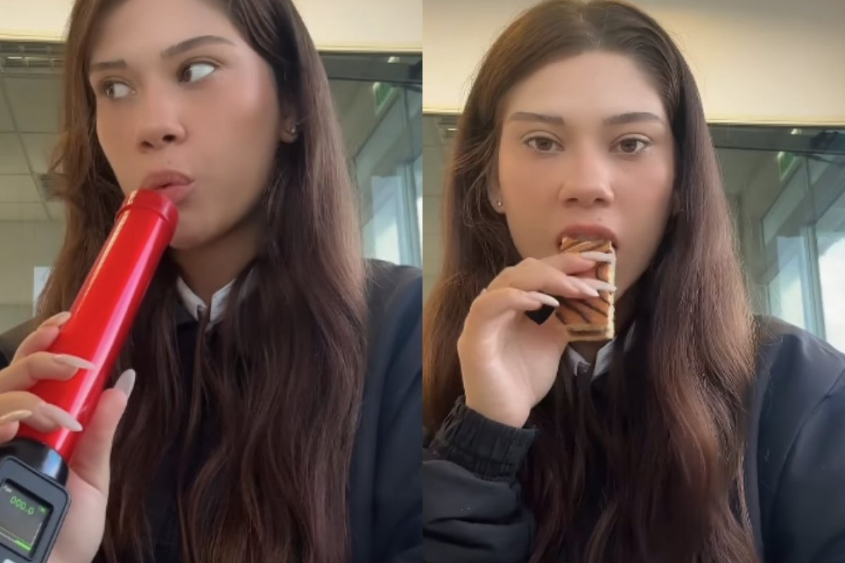 Vídeo: jovem faz 'teste' do bafômetro' após comer pão recheado e aparelho aponta alto teor alcoólico