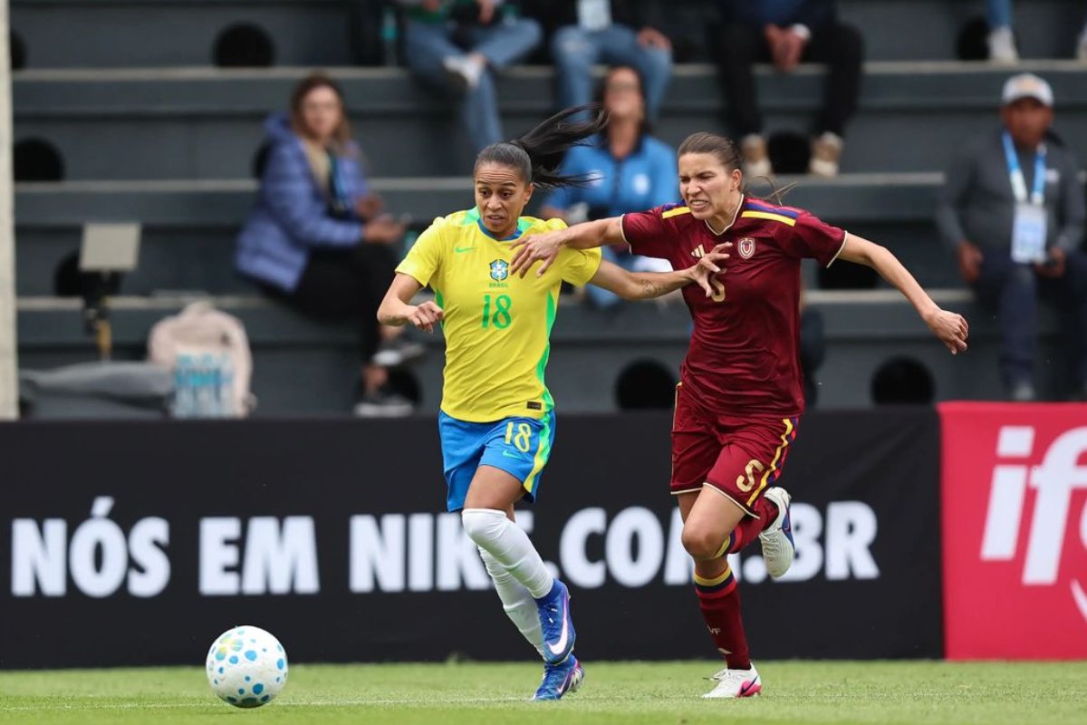 Seleção feminina perde de 2 a 1 para Venezuela em amistoso