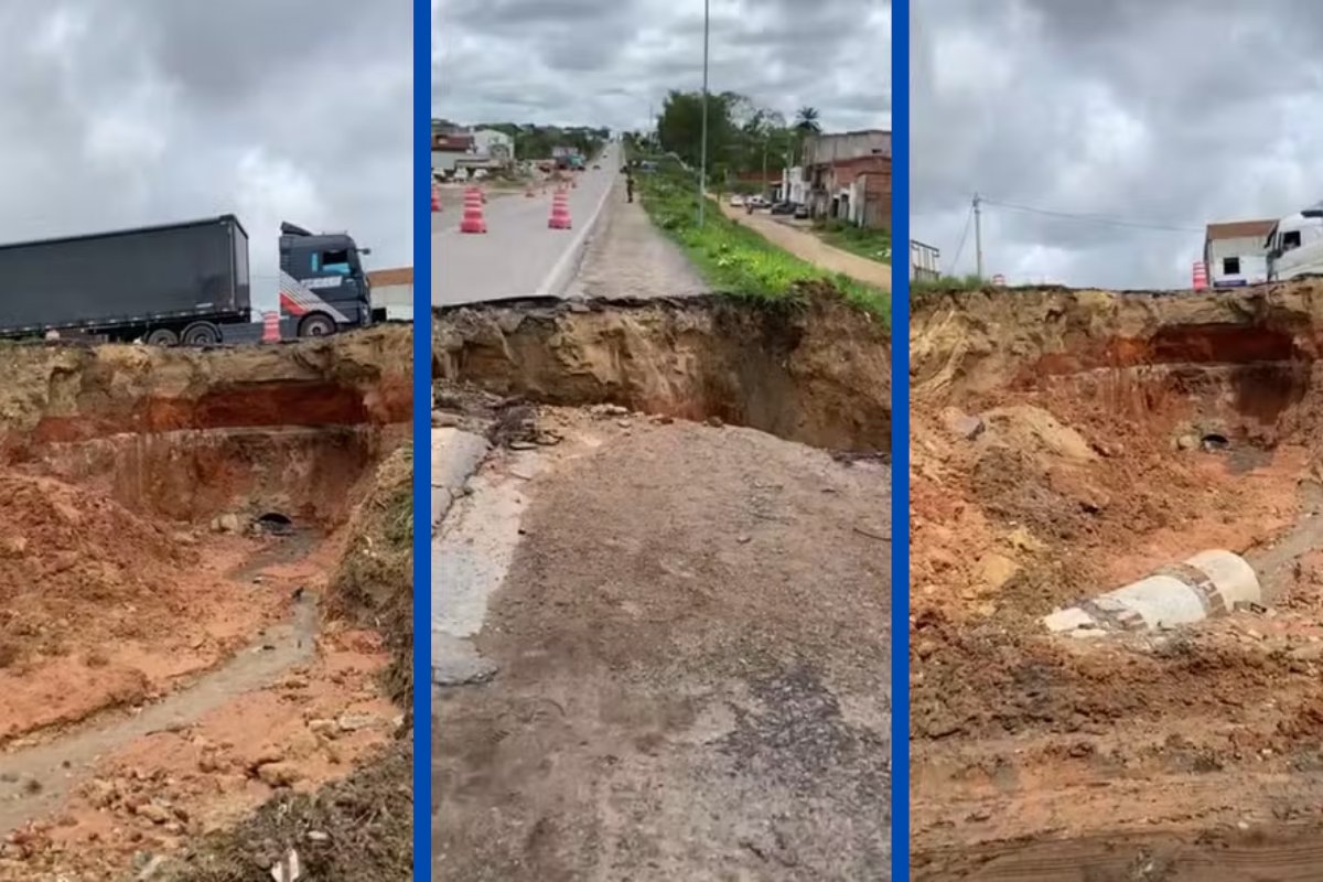 Dnit prolonga prazo para reconstrução de trecho da BR-116 após abertura de cratera