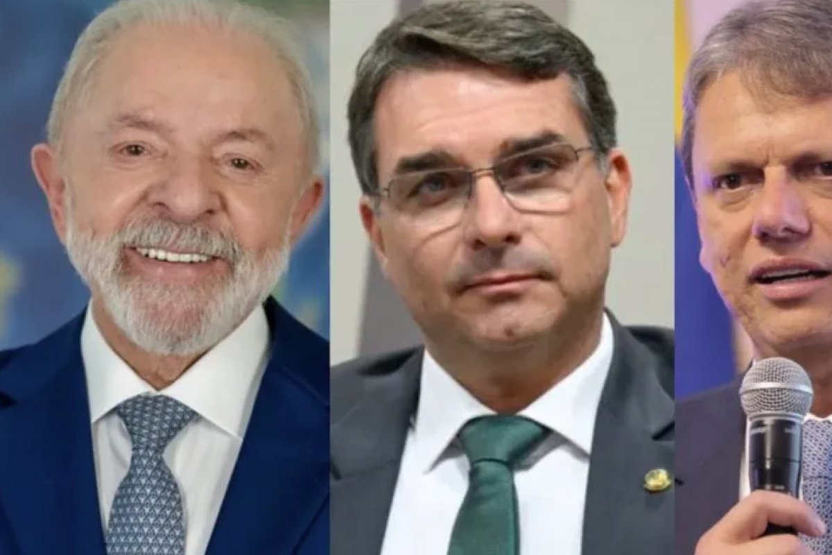 Meio/Ideia: Lula empataria com Flávio Bolsonaro e Tarcísio no 2º turno das eleições, diz pesquisa