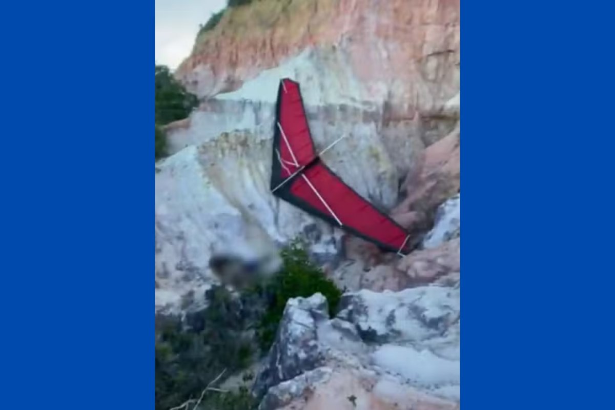 Homem sofre fraturas após acidente em voo de asa delta em Porto Seguro