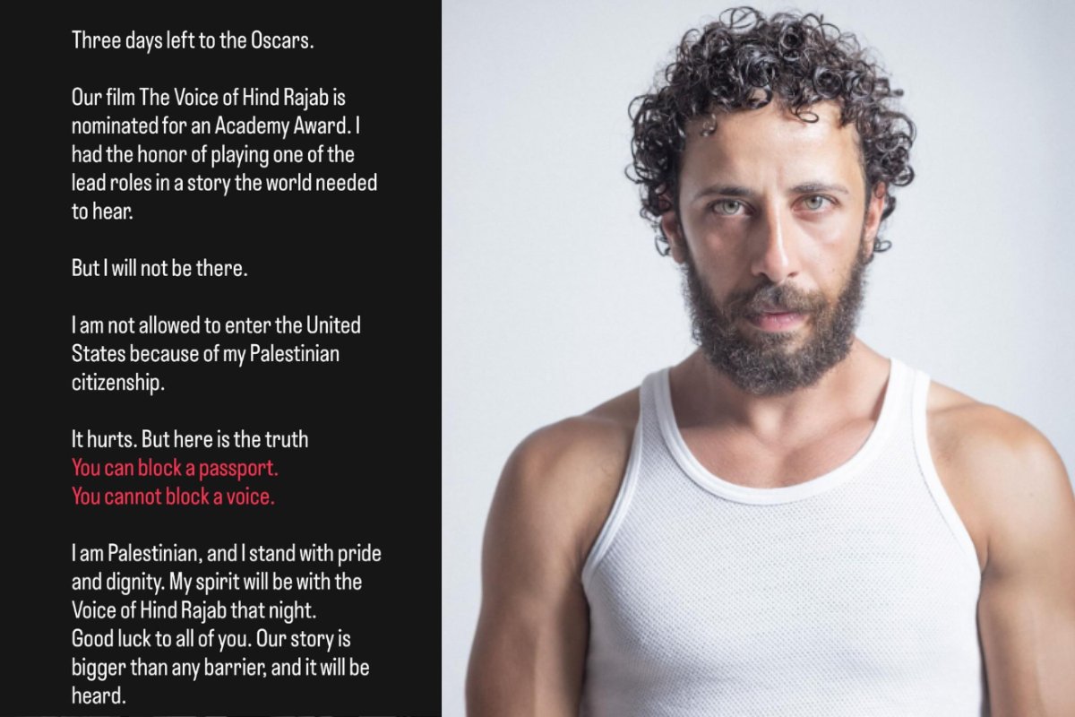 Ator de obra indicada ao Oscar de Melhor Filme Internacional diz ter sido impedido de comparecer à premiação; entenda