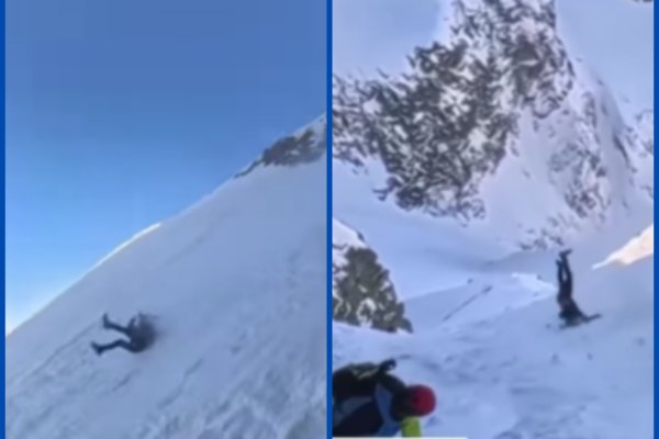 [Vídeo: alpinista despenca de montanha mais alta da Polônia]