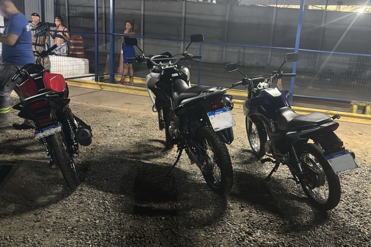 PM apreende três motocicletas na Fazenda Grande do Retiro