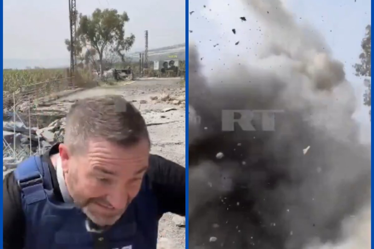 Vídeo: repórter quase é atingido por míssil durante cobertura de ataques no Oriente Médio