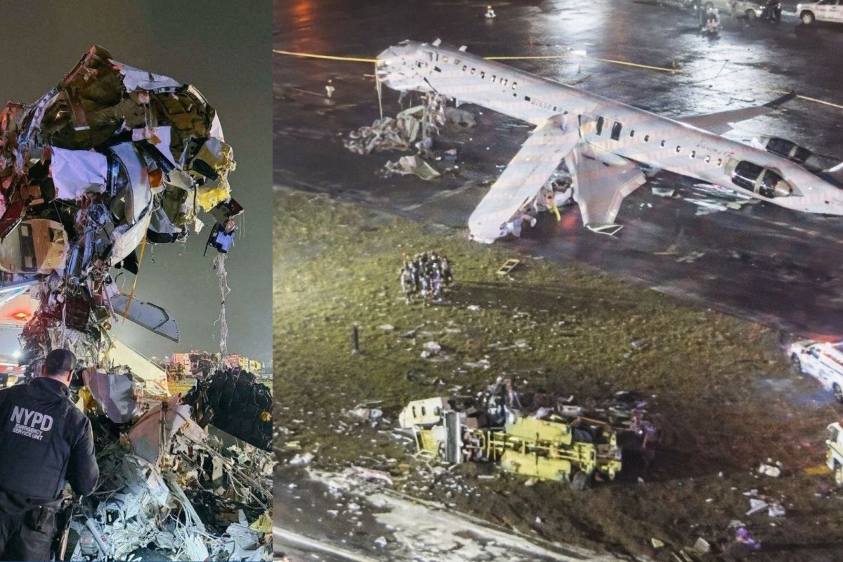 Piloto e copiloto morrem após avião colidir com caminhão dos bombeiros em aeroporto de Nova York