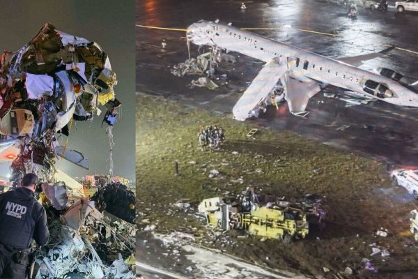[Piloto e copiloto morrem após avião colidir com caminhão dos bombeiros em aeroporto de Nova York ]