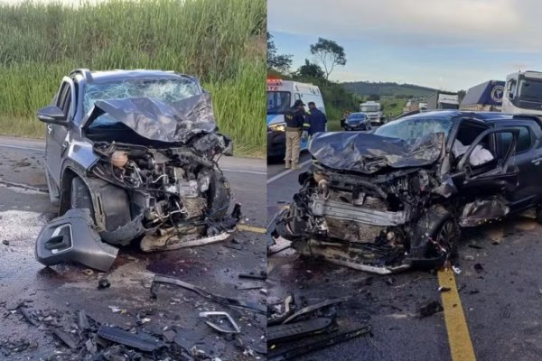 [Homens morrem após batida entre carros na BR-116; dois ficaram feridos]