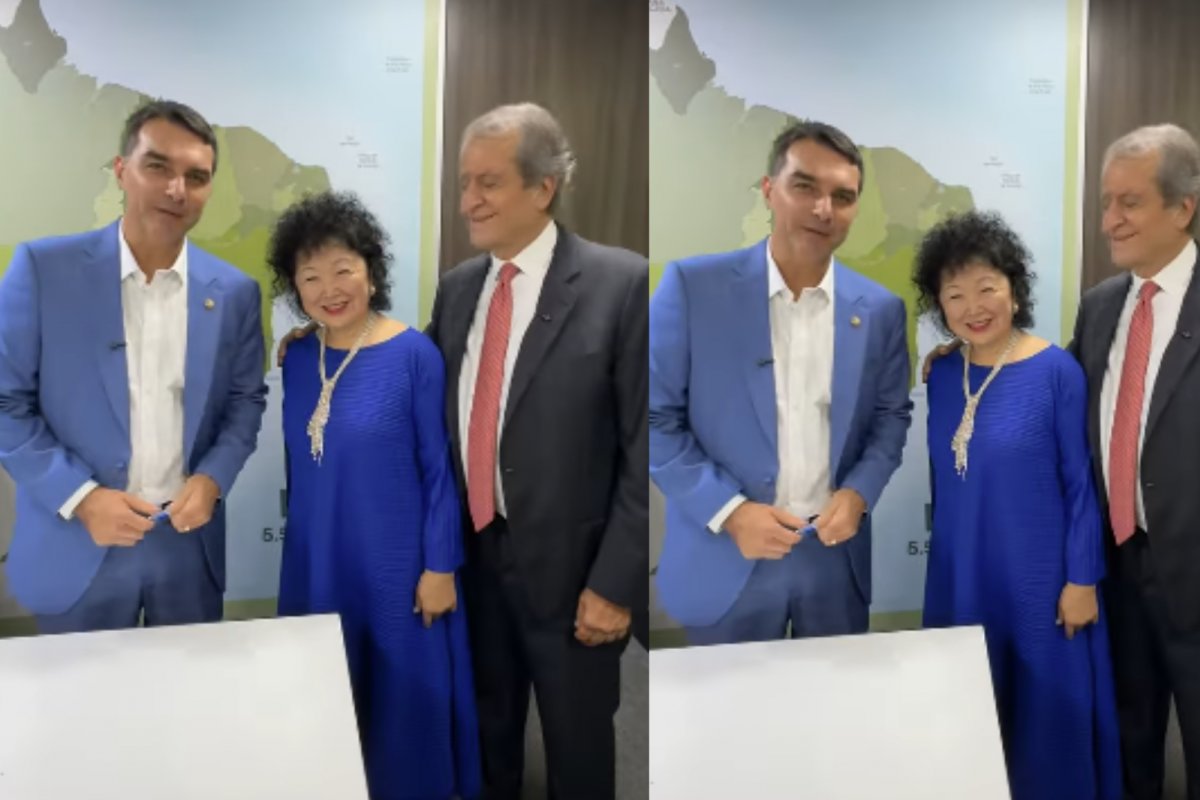 Ao lado de Flávio Bolsonaro, médica defensora da cloroquina anuncia candidatura