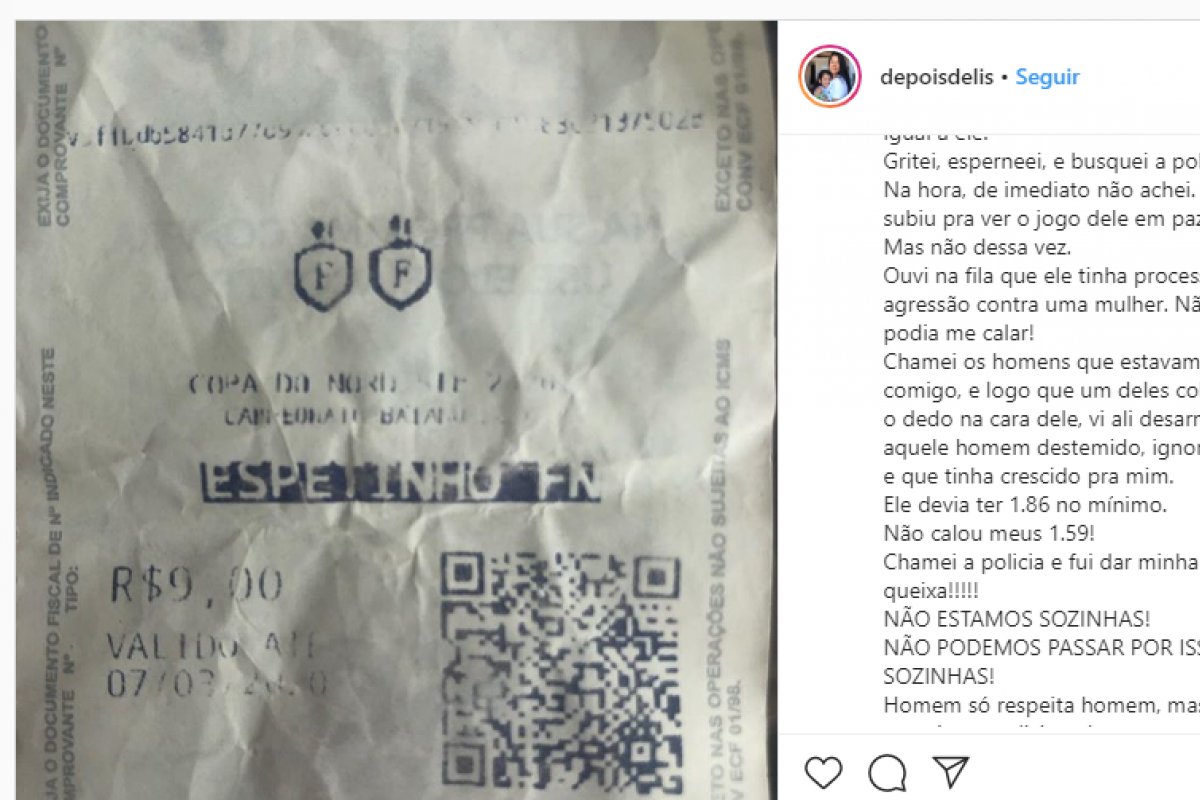 Torcedora denuncia ameaça sofrida na Arena Fonte Nova durante jogo