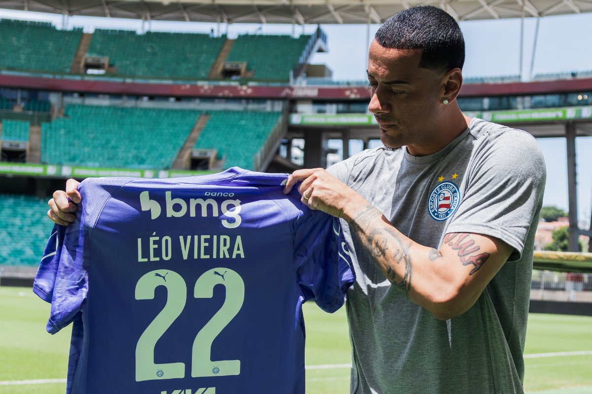 Léo Vieira é apresentado pelo Bahia e reforça meta tricolor para a temporada Léo Vieira é apresentado pelo Bahia e reforça meta tricolor para a temporada