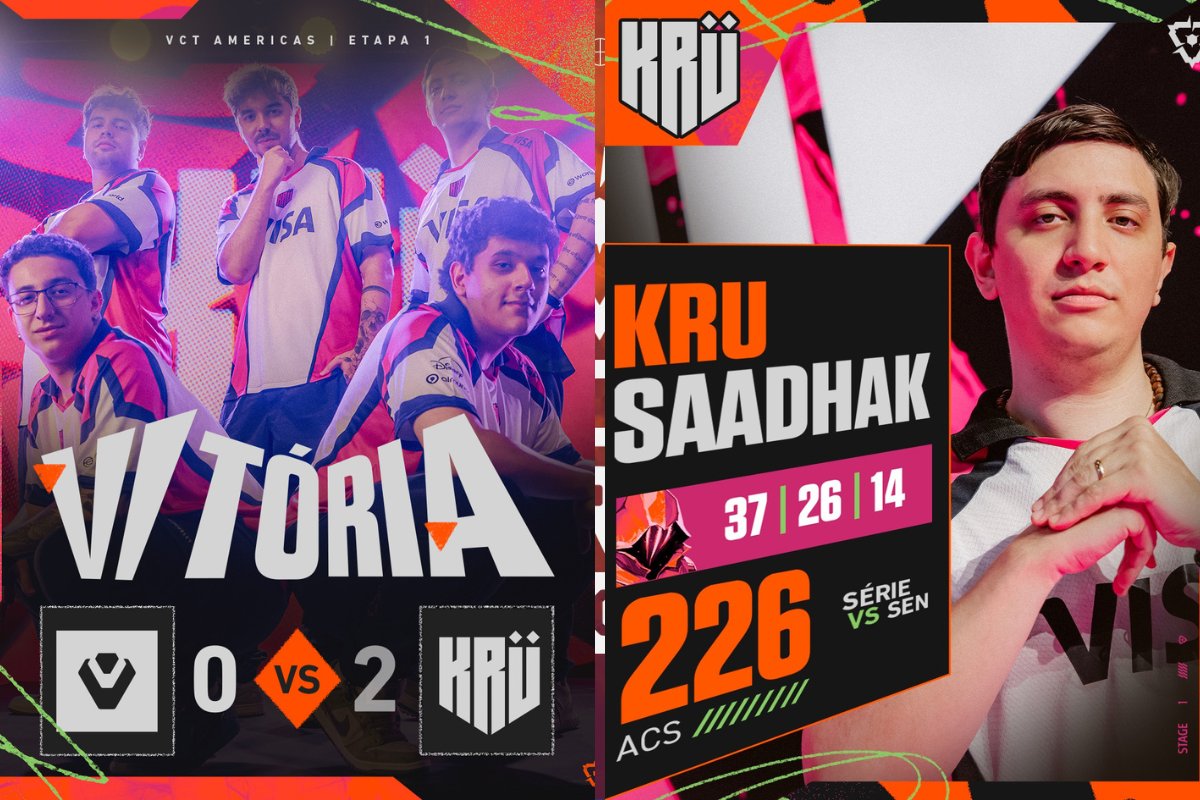 KRU vence Sentinels em estreia na primeira etapa do Valorant Champions Tour Américas