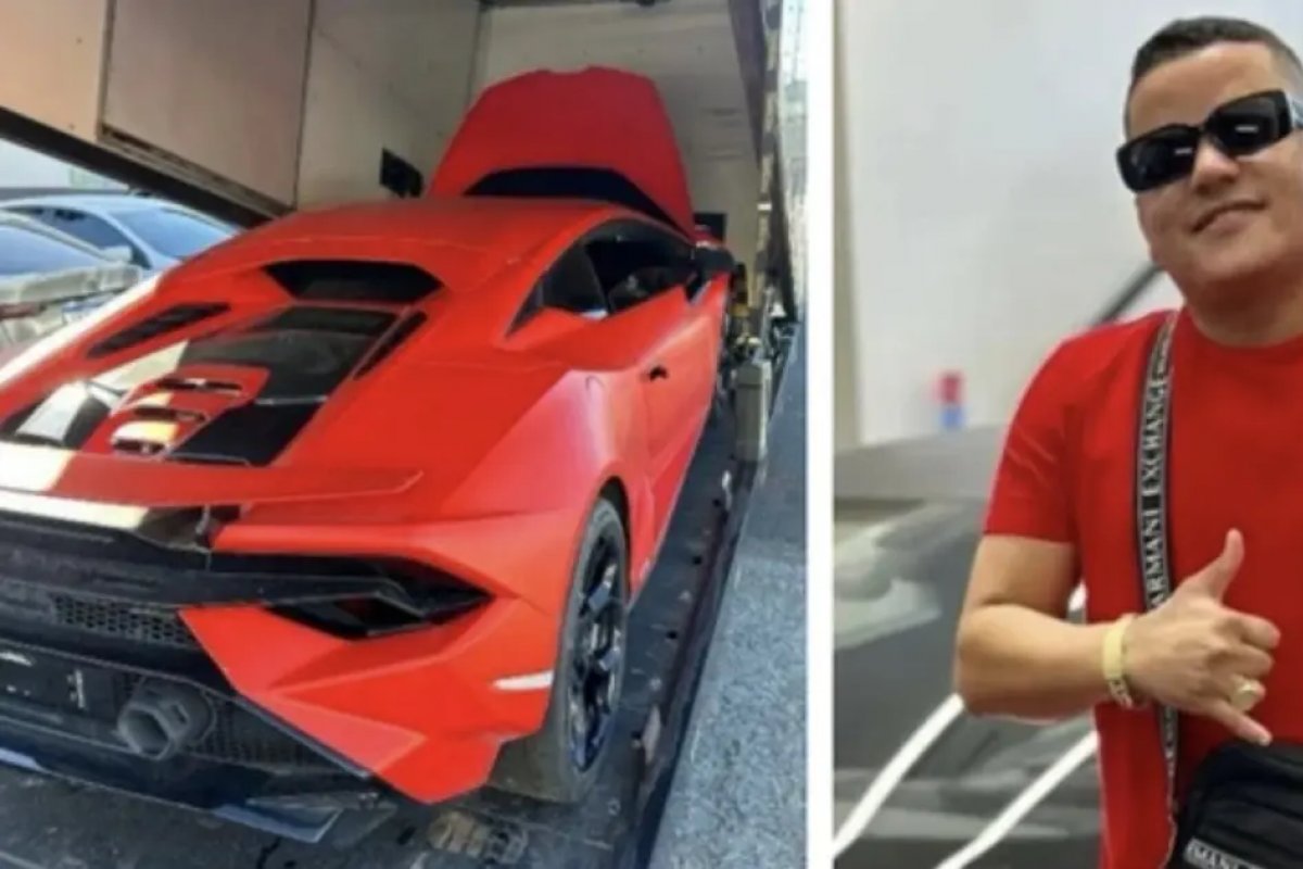 Apreendida em operação policial, lamborghini de 'Nanan Premiações' é leiloada por R$ 3 milhões