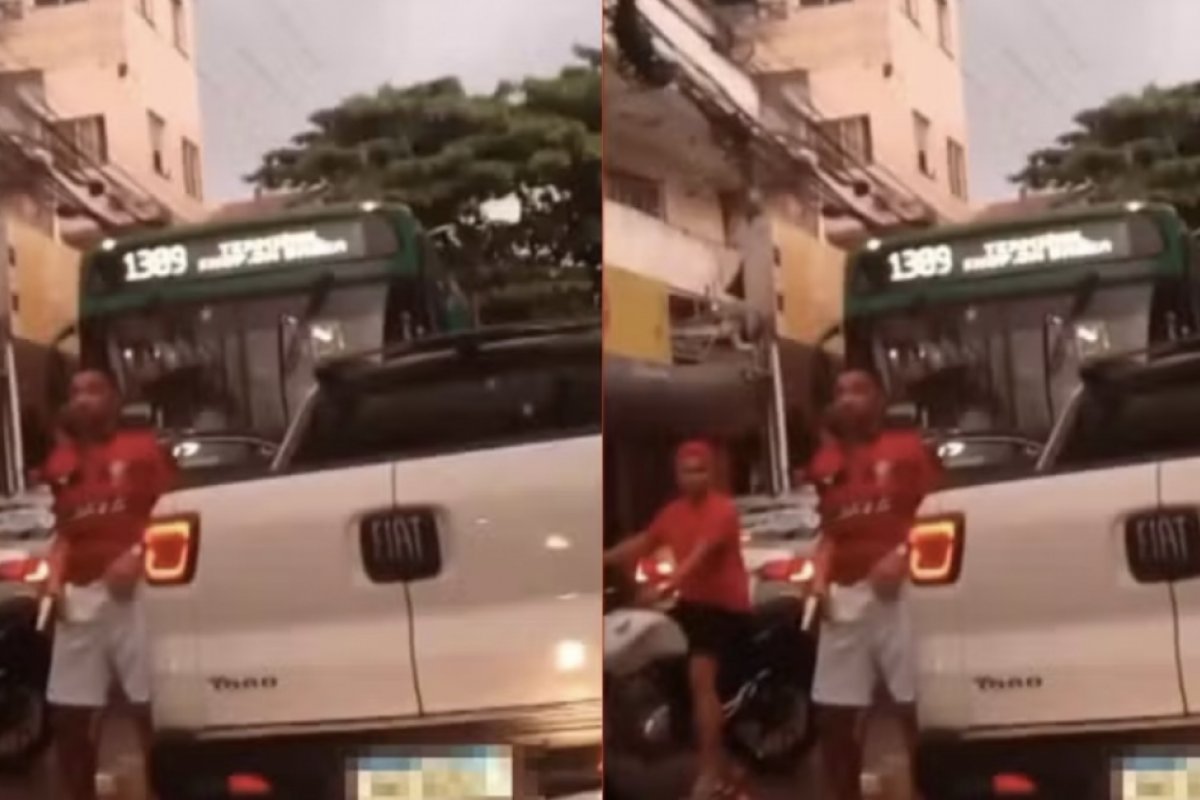 Vídeo: mulher é vítima de bala perdida e fica em estado grave em Salvador 